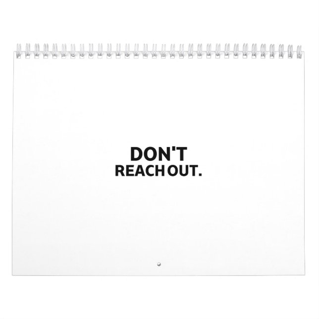 Private Architecture | Don't Reach Out Visual  Calendar (Cover)