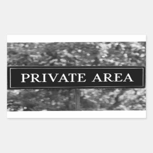 PRIVATE AREA Sign Sticker
