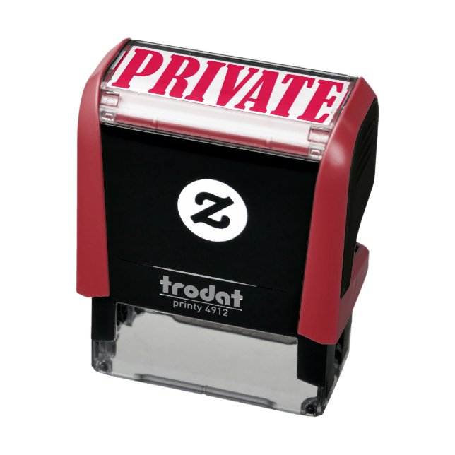 Private Business Office Framed Simple Word Self-inking Stamp (Product)