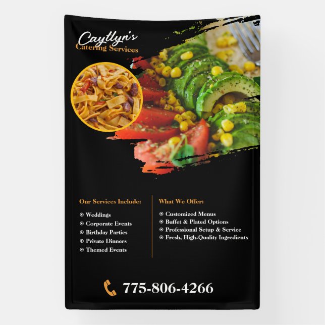 Private Catering Business Custom Banner (Vertical)
