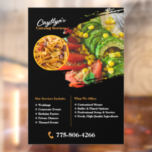Private Catering Custom Window Cling