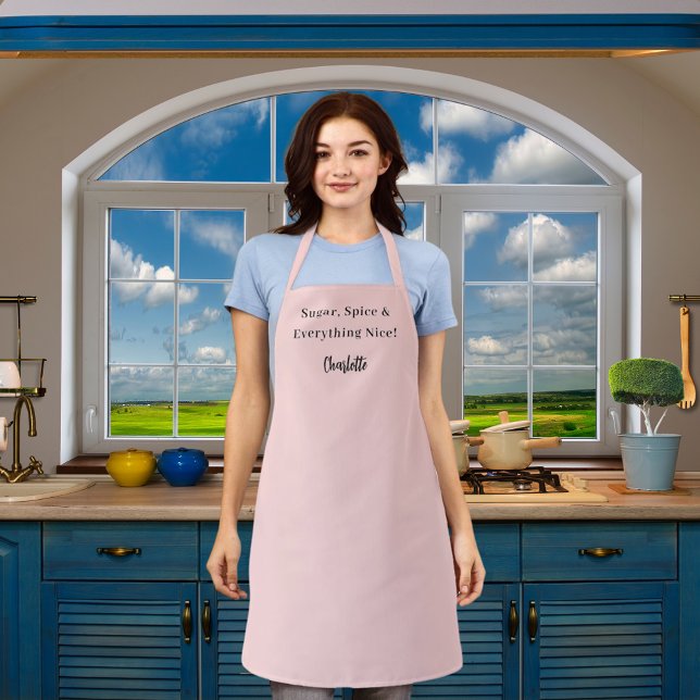 Private chef pink script slogan apron (Creator Uploaded)