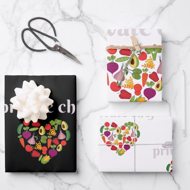 Private Chef  Wrapping Paper Sheet (Front)