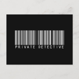 Private Detective Bar Code Postcard