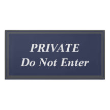 PRIVATE Do Not Enter Light Script Dark Background