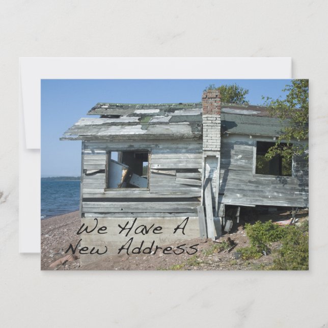 Private Funny Change of Address Card: Seaside Home Announcement (Front)