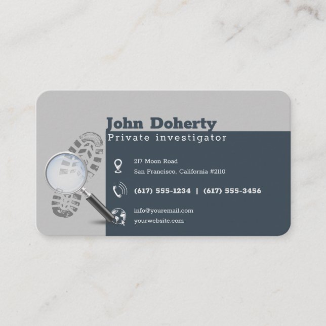 Private Investigat | Detective Professional Business Card (Front)