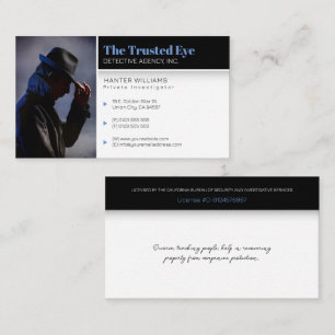 Private Investigations   Detective Professional Business Card