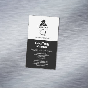 Private Investigations   Detective Professional Magnetic Business Card
