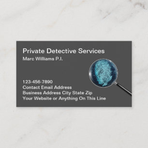 Private Investigator And Security Business Cards