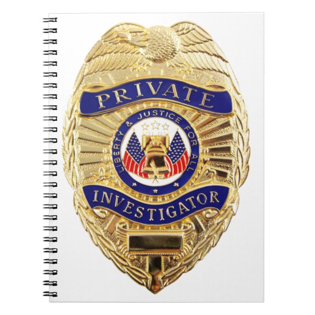 Private Investigator Badge Notebook (Front)