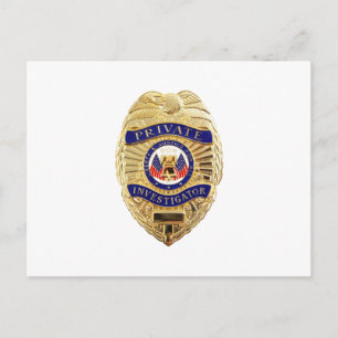Private Investigator Badge Postcard