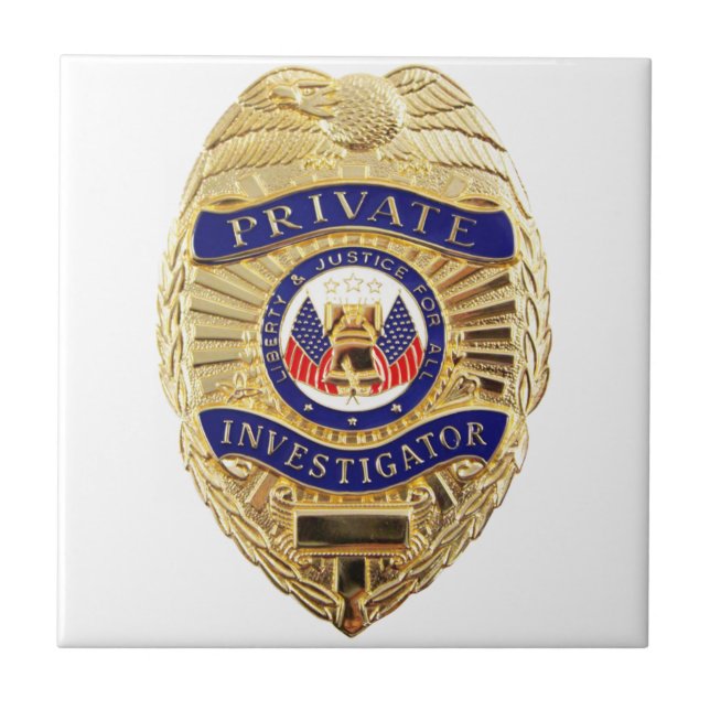 Private Investigator Badge Tile (Front)