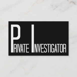 Private Investigator Black Simple Business Card