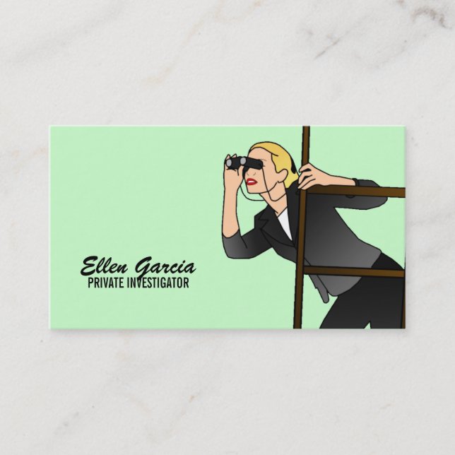 Private Investigator Business Cards- Blonde Business Card (Front)