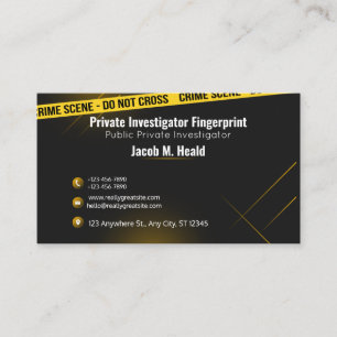 private investigator business cards,Detective  Card