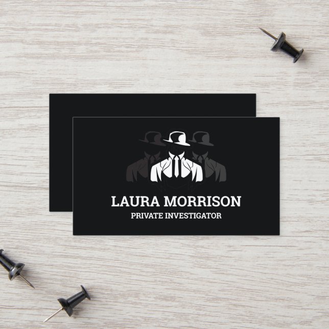 Private Investigator Detective Calling Card (Front/Back In Situ)