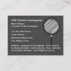 Private Investigator Professional Business Cards