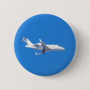 Private jet. 2 inch round button