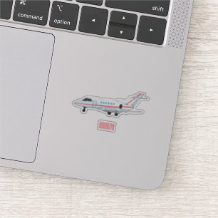 Private jet cartoon illustration