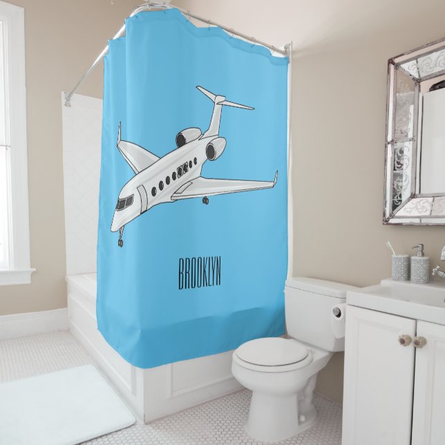 Private jet cartoon illustration (In Situ)