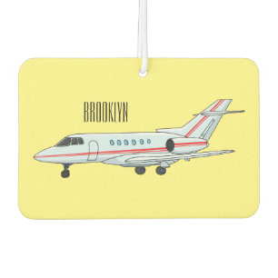 Private jet cartoon illustration air freshener
