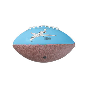 Private jet cartoon illustration football