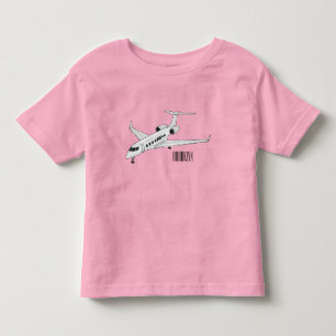 Private jet cartoon illustration toddler t-shirt