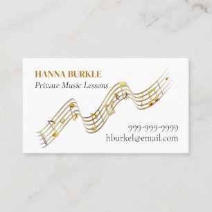 Private Music Lessons Business Card