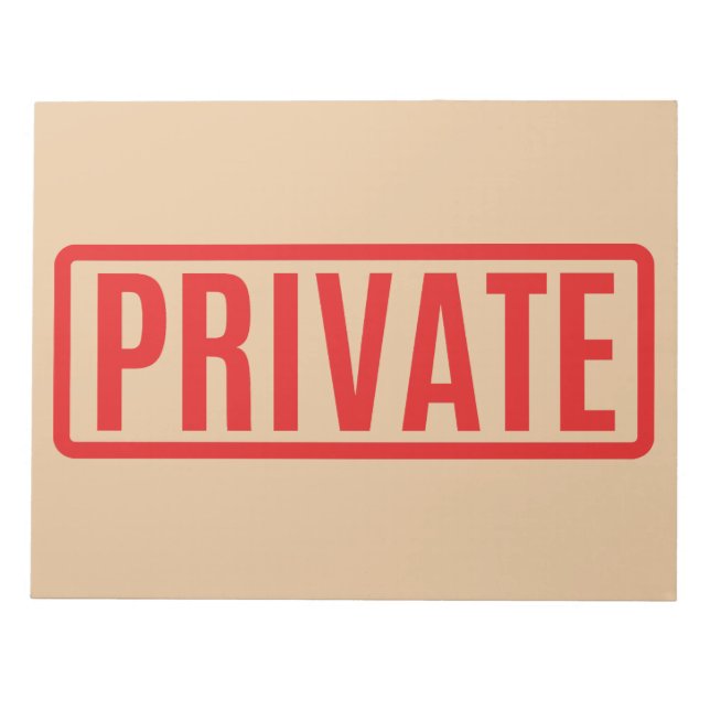 Private Notepad (Front)
