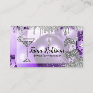 Private Party Bartender Bar Catering Drinks Business Card