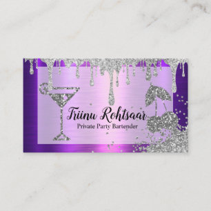 Private Party Bartender Bar Catering Drinks Business Card
