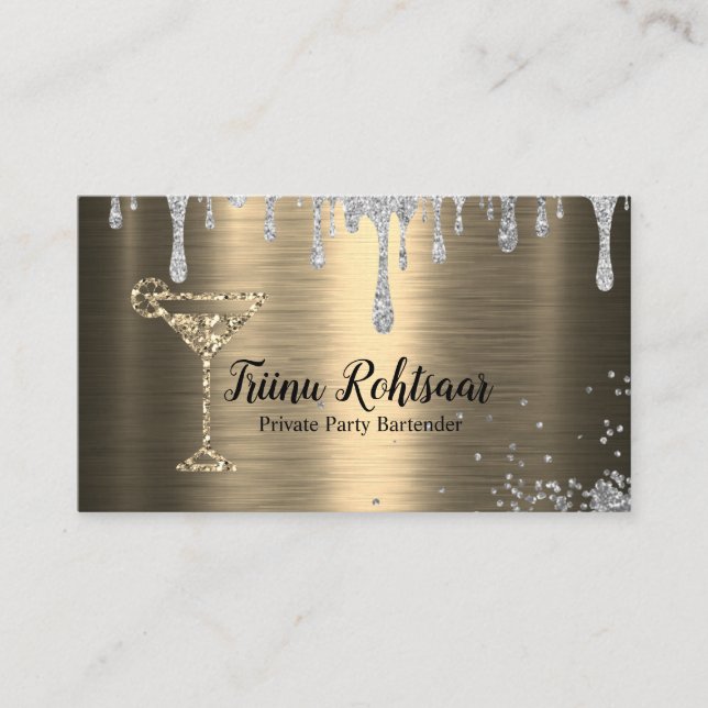 Private Party Bartender Business Card (Front)