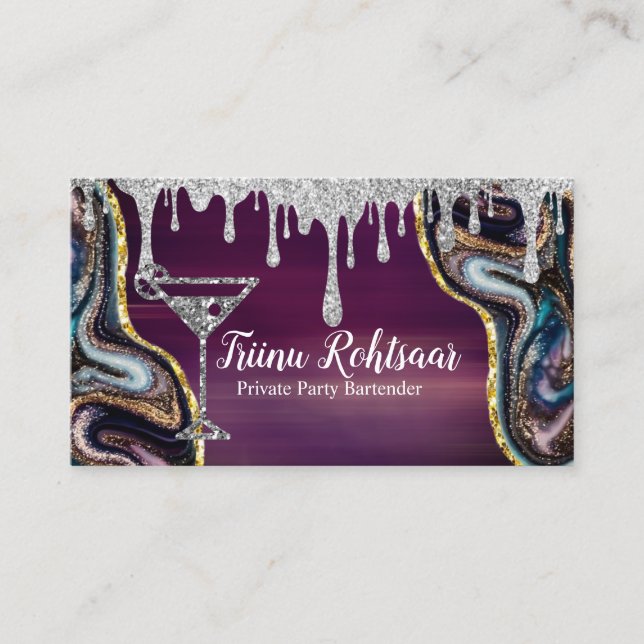 Private Party Bartender Business Card (Front)
