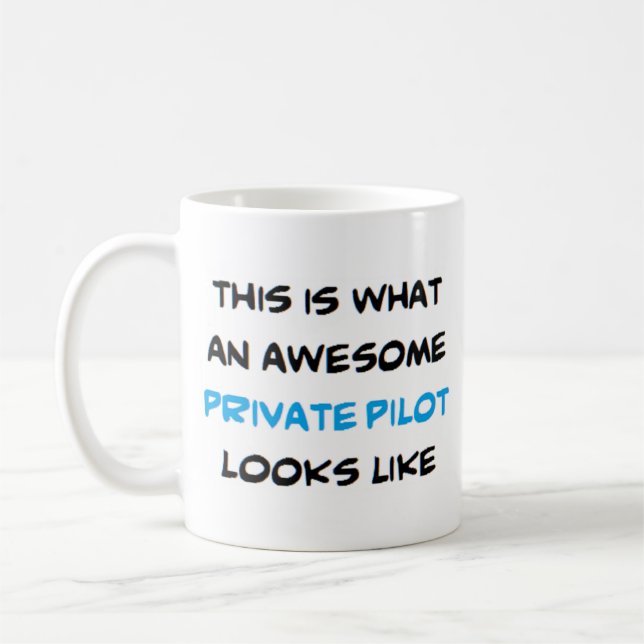 private pilot, awesome coffee mug (Left)