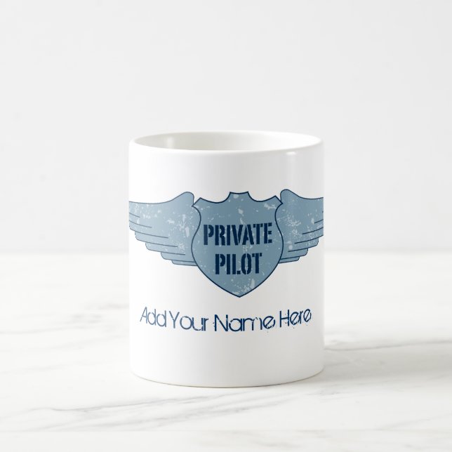 Private Pilot Blue Wings Coffee Mug (Center)