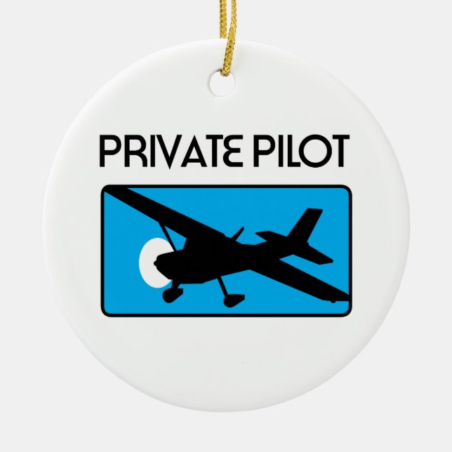 Private Pilot Ceramic Ornament (Front)