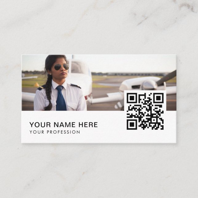 private pilot QR Code  Business Card (Front)