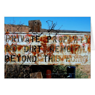 private property card