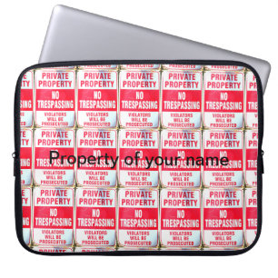 private property personalized sleeve