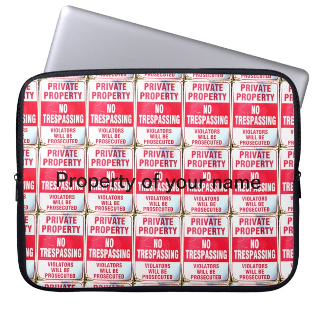 private property personalized sleeve (Front)