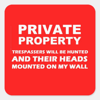 Private Property Sticker
