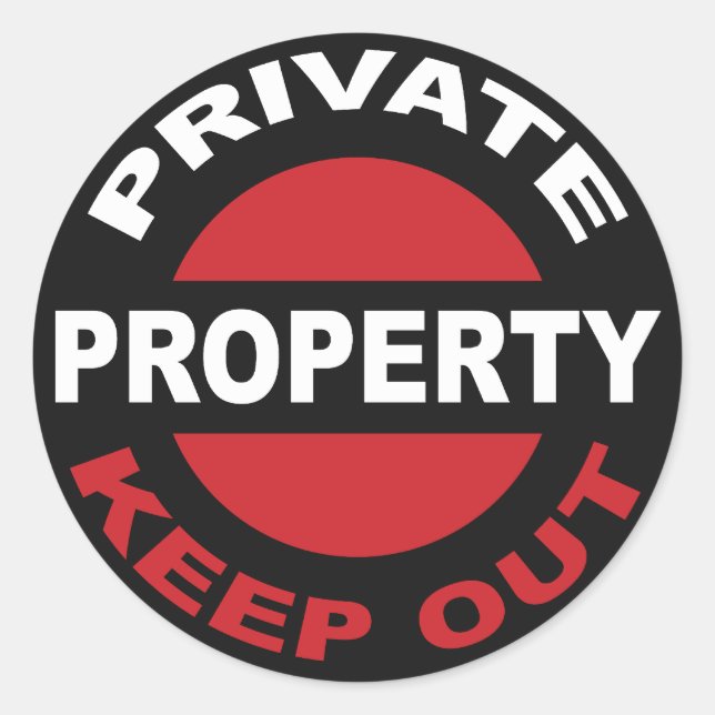 Private Property Sticker (Front)