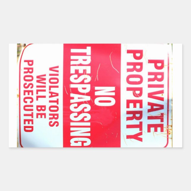 private property stickers (Front)