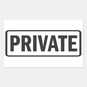 Private sign for office sticker