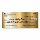 Prix de la prime de charité pour chèque de fausse 