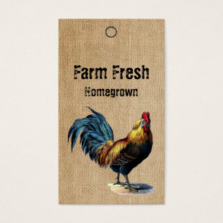 Prix maison Burlap Rooster Vintage Tags