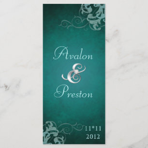 Prix Nobel Turquoise Scroll Programme de mariage T