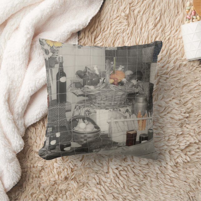 Prize Winning Produce Country Fair Throw Pillow (Blanket)