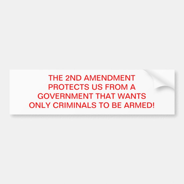 PRO 2ND AMENDMENT BUMPER STICKER (Front)